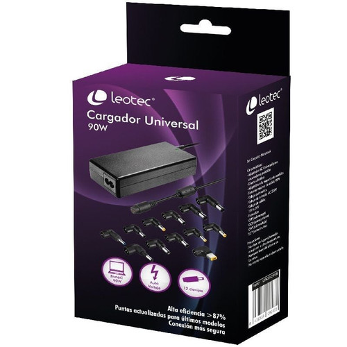 CARGADOR DE PORTATIL LEOTEC HOME 90W AUTOMATICO 12 CONECTORES 15-20V-DI5 CARGADOR DE PORTATIL LEOTEC HOME 90W AUTOMATICO 12 CONECTORES 15-20V