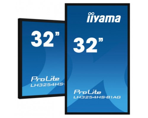 MONITOR IIYAMA 32" (LH3254HS-B1AG) 1920x1080 / FHD IPS / OPERATIVIDAD 24/7 / 500 CD/M / 8MS / DVI / VGA / DVI / 3XHDMI / DP/  WIFI / MICRO SD SLOT/  E-SHARE / IISIGNAGE 2 / RJ45 / ANDROID 11 / VESA 200X200