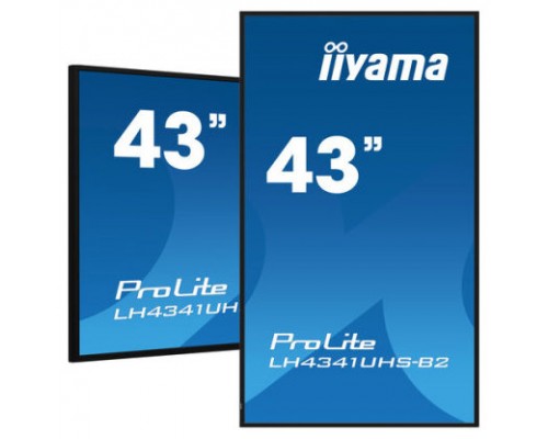 iiyama LH4341UHS-B2 pantalla de señalización 108 cm (42.5") LCD 500 cd / m² 4K Ultra HD Procesador incorporado Android 8.0 18/7