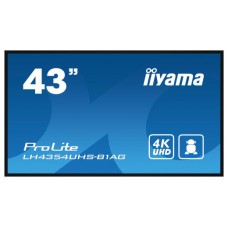 iiyama LH4354UHS-B1AG pantalla de señalización Pantalla plana para señalización digital 108 cm (42.5") LCD Wifi 500 cd / m² 4K Ultra HD Negro Procesador incorporado Android 11 24/7
