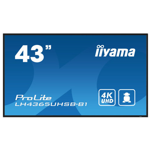 MONITOR IIYAMA 43" , UHD IPS PANEL, HAZE 1%, 800CD/M, HORIZ Y VERT, SIGNAL FAILOVER, MM 2X 10W, HDMI 2X, DP, USB 2.0 X2, WIFI, LAN, MEDIA PLAY USB PORT, CONTROL LAN / RS232C, IISIGNAGE2 (CMS/DMS), E-SHARE, ANDROID 11 OS, 24/7 OPERATION, VESA (400X-MR93 MONITOR IIYAMA 43" , UHD IPS PANEL, HAZE 1%, 800CD/M, HORIZ Y VERT, SIGNAL FAILOVER, MM 2X 10W, HDMI 2X, DP, USB 2.0 X2, WIFI, LAN, MEDIA PLAY USB PORT, CONTROL LAN / RS232C, IISIGNAGE2 (CMS/DMS), E-SHARE, ANDROID 11 OS, 24/7 OPERATION, VESA (400X