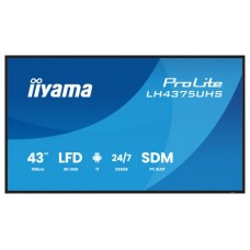 MONITOR IIYAMA 43" (LH4375UHS-B1AG) ANDROID 11 / 3844X2160 (4K UHD) / OPERACION 24/7 /500CD / LANDSC. Y PORTRAIT / 3XHDMI / DP / RJ45 / VESA 400X400 / ALTAVOCES 2X10W