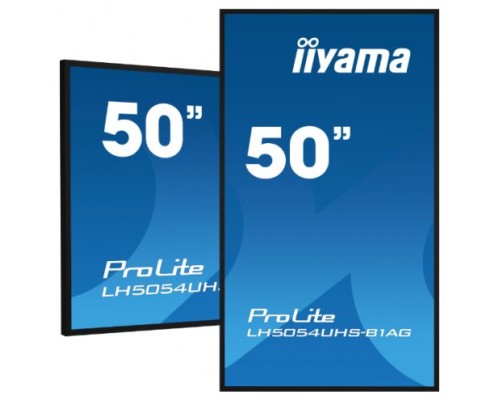 MONITOR IIYAMA 50" (LH5054UHS-B1AG) ANDROID 11 / 3844X2160 (4K UHD) / OPERACION 24/7 /500CD / LANDSC. Y PORTRAIT / 3XHDMI / DP / RJ45 / VESA 400X400 / ALTAVOCES 2X10W