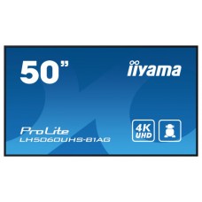 iiyama LH5060UHS-B1AG pantalla de señalización Pizarra de caballete digital 125,7 cm (49.5") LED Wifi 500 cd / m² 4K Ultra HD Negro Procesador incorporado Android 11 24/7