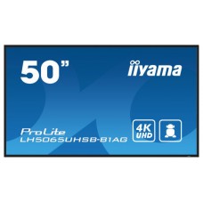 iiyama LH5065UHSB-B1AG pantalla de señalización Pantalla plana para señalización digital 125,7 cm (49.5") LCD Wifi 800 cd / m² 4K Ultra HD Negro Procesador incorporado Android 11 24/7