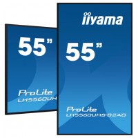 MONITOR IIYAMA 55" UHD, 500CD/M2, LANDSCAPE PORTRAIT, MM 2X 10W, 3X HDMI, USB 2.0 X2, WIFI, LAN, MEDIA PLAY USB, CONTROL LAN / RS232C, IISIGNAGE2 (CMS/DMS), E-SHARE,ANDROID 11 OS, 24/7,VESA MOUNT 300X400(SOPORTE PARED INCLUIDO) (LH5560UHS-B2AG)