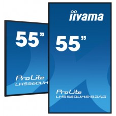 MONITOR IIYAMA 55" UHD, 500CD/M2, LANDSCAPE PORTRAIT, MM 2X 10W, 3X HDMI, USB 2.0 X2, WIFI, LAN, MEDIA PLAY USB, CONTROL LAN / RS232C, IISIGNAGE2 (CMS/DMS), E-SHARE,ANDROID 11 OS, 24/7,VESA MOUNT 300X400(SOPORTE PARED INCLUIDO) (LH5560UHS-B2AG)