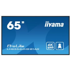 iiyama LH6554UHS-B1AG pantalla de señalización Pantalla plana para señalización digital 165,1 cm (65") LCD Wifi 4K Ultra HD Negro Procesador incorporado Android 11 24/7