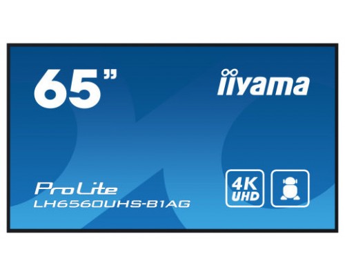 iiyama PROLITE Pizarra de caballete digital 165,1 cm (65") LED Wifi 500 cd / m² 4K Ultra HD Negro Procesador incorporado Android 11 24/7
