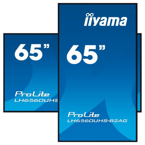 MONITOR IIYAMA 65" 3840X2160, UHD, 500CD/M2, LANDSCAPE PORTRAIT, MM 2X 10W, 3X HDMI, USB 2.0 X2, WIFI, LAN, MEDIA PLAY USB, CONTROL LAN / RS232C, IISIGNAGE2 (CMS/DMS),E-SHARE,ANDROID 11 OS, 24/7,VESA MOUNT 400X400 (SOPORTE PARED INCLUIDO) (LH6560UHS--MR143 MONITOR IIYAMA 65" 3840X2160, UHD, 500CD/M2, LANDSCAPE PORTRAIT, MM 2X 10W, 3X HDMI, USB 2.0 X2, WIFI, LAN, MEDIA PLAY USB, CONTROL LAN / RS232C, IISIGNAGE2 (CMS/DMS),E-SHARE,ANDROID 11 OS, 24/7,VESA MOUNT 400X400 (SOPORTE PARED INCLUIDO) (LH6560UHS-