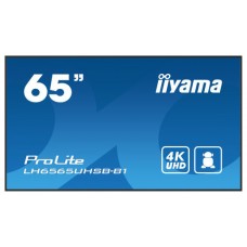 iiyama LH6565UHSB-B1 pantalla de señalización Diseño de quiosco 163,8 cm (64.5") LED Wifi 800 cd / m² 4K Ultra HD Negro Procesador incorporado Android 11 24/7