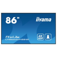 iiyama LH8665UHSB-B1 pantalla de señalización Diseño de quiosco 2,18 m (86") LED Wifi 800 cd / m² 4K Ultra HD Negro Procesador incorporado Android 11 24/7