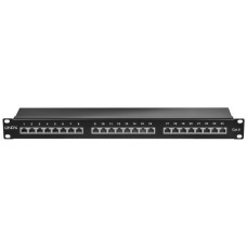 LINDY PANEL DE PARCHEO CAT.6 24P STP 1U, NEGRO