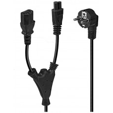 LINDY CABLE EN Y 2M SCHUKO A 1X IEC C13 Y 1X IEC C