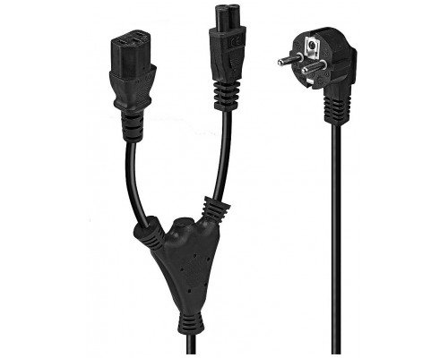 LINDY CABLE EN Y 2M SCHUKO A 1X IEC C13 Y 1X IEC C