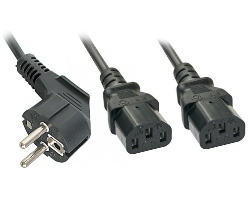 LINDY CABLE EN Y 2M SCHUKO A 2X IEC C13