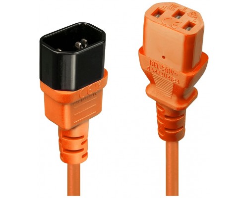 LINDY EXTENSION C14 A C13, NARANJA, 2M