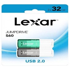 LEXAR 2X32GB PACK JUMPDRIVE S60 USB 2.0 FLASH DRIVE
