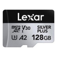 LEXAR 128GB LEXAR HIGH-PERFORMANCE SILVER PLUS MICROSDXC UHS-I, UP TO 205MB/S READ 150MB/S WRITE C10 A2 V30 U3,WITH ADAPTER