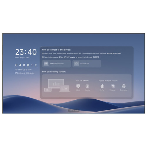 MAXHUB LP135F07 pantalla para sala de reuniones 3,43 m (135") 1920 x 1080 Pixeles LED Wi-Fi 6 (802.11ax) Negro Bluetooth