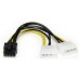 STARTECH CABLE 15CM ADAPTADOR ALIMENTACION LP4 A P