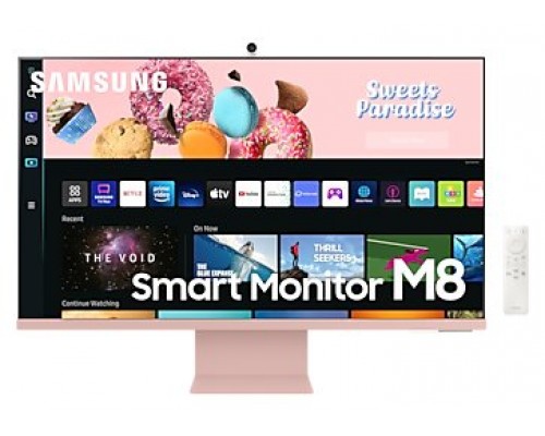 Samsung S32BM80PUU 81,3 cm (32") 3840 x 2160 Pixeles 4K Ultra HD Rosa, Blanco