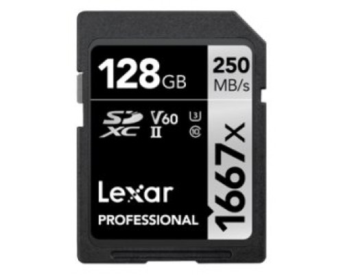 Lexar SDXC, 128 GB UHS-II Clase 10