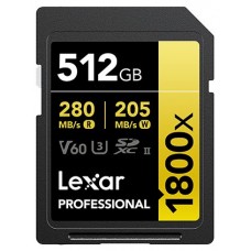 Lexar Professional 1800x 512 GB SDXC UHS-II Clase 10