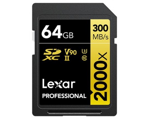 Lexar Professional 2000x 64 GB SDHC UHS-II Clase 10