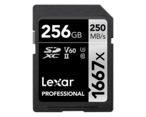 Lexar SDXC, 256 GB UHS-II Clase 10