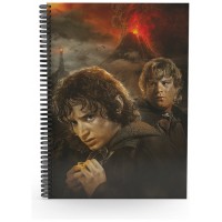 Libreta efecto 3d frodo y sam