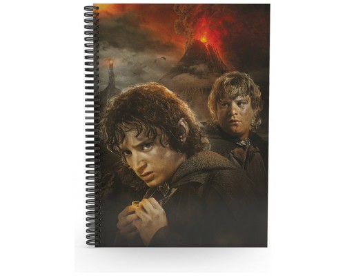 Libreta efecto 3d frodo y sam