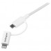 STARTECH CABLE 1M LIGHTNING O MICRO USB BLANCO