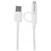 STARTECH CABLE 1M LIGHTNING O MICRO USB BLANCO