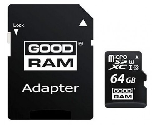 Goodram MicroSD - 64GB - Incluye adaptador a SD - CL