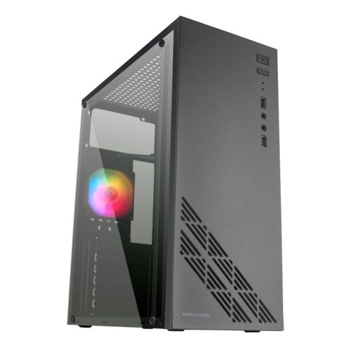 CAJA ATX MARS GAMING MC100 BLACK FRONTAL Y CHASIS