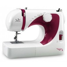 JATA SEWING MACHINE DOUBLE NEEDLE ELECTRONIC PEDAL PORTABLE 70W WHITE-RED MC695