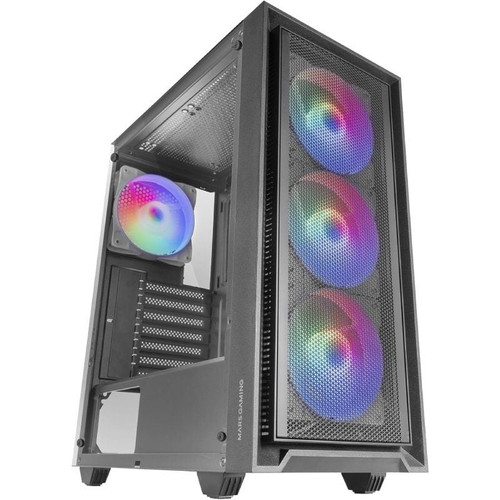 CAJA ATX GAMING MARS GAMING MCAIR FRONTAL NEGRO