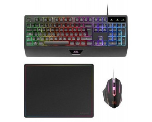 Pack Teclado Mouse Y Alfombrilla Mars Gaming Mcp124pt