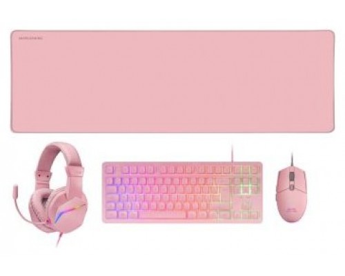 TECLADO MOUSE HEADSET Y ALFOMBRILLA MARS GAMING