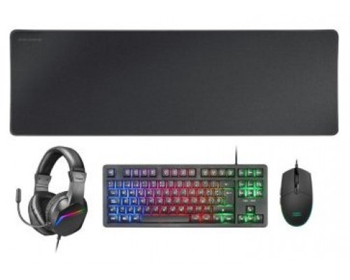 Pack Teclado Mouse Headset Y Alfombrilla Mars Gaming