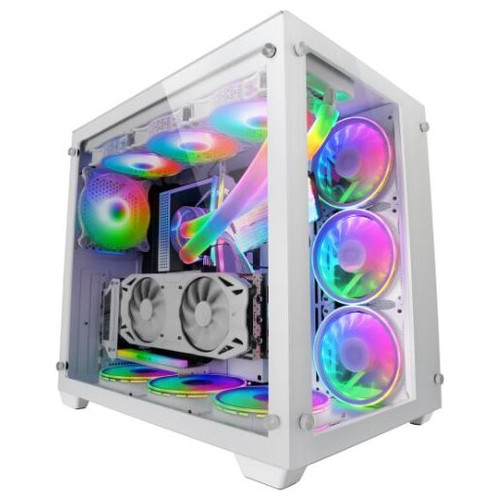 CAJA E-ATX MARS GAMING MC-ULTRA WHITE DOBLE LINEA ARGB