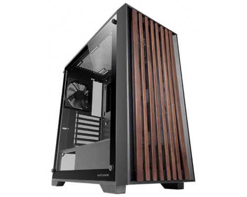 CAJA SEMITORRE ATX MC-WOOD NEGRO MARS GAMING (Espera 4 dias)