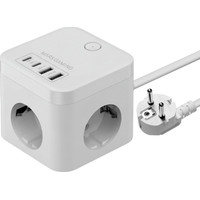 CARGADOR CUBO 3xAC + 2xUSB-C + 2xUSB-A 35W PD+GaN TYPE-F BLANCO MARS GAMING (Espera 4 dias)-6SX CARGADOR CUBO 3xAC + 2xUSB-C + 2xUSB-A 35W PD+GaN TYPE-F BLANCO MARS GAMING (Espera 4 dias)