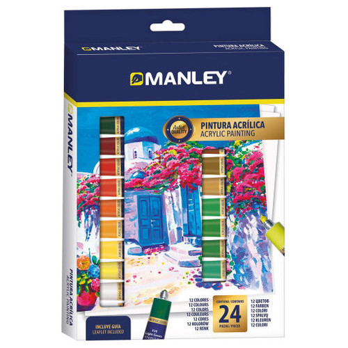 ESTUCHE PINTURA ACRILICA 24 X 12ML MANLEY MDV00024 (Espera 4 dias)-SX2 ESTUCHE PINTURA ACRILICA 24 X 12ML MANLEY MDV00024 (Espera 4 dias)