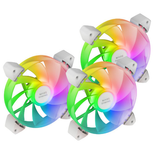 KIT 3xVENTILADOR INTERNO ARGB MARS GAMING MF-3ARW KIT-DN2 KIT 3xVENTILADOR INTERNO ARGB MARS GAMING MF-3ARW KIT
