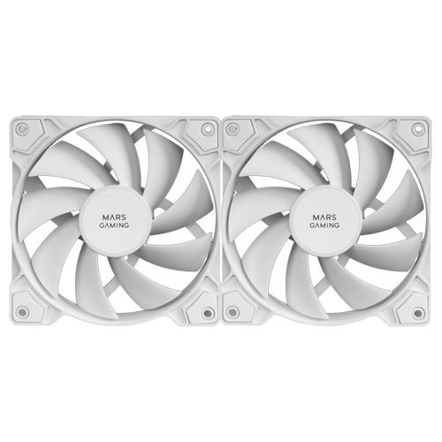 KIT 2xVENTILADOR INTERNO MARS GAMING MF-PWMX2 WHITE-DN1 KIT 2xVENTILADOR INTERNO MARS GAMING MF-PWMX2 WHITE
