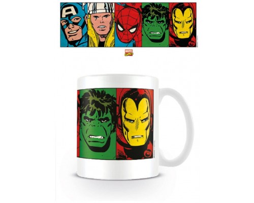 TAZA DESAYUNO MARVEL CARAS COMIC PYRAMID INTERNATIONAL MG23443