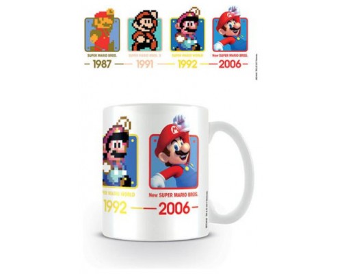 TAZA DESAYUNO SUPER MARIO (DATES) 11OZ/315 ML PYRAMID REDSTRING MG24640