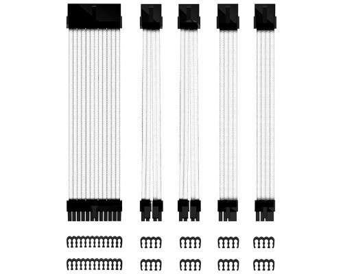 Kit cables extensión blancos para fuente